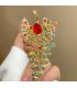 XSB177 - Elegant Peacock Gemstone Saree Brooch